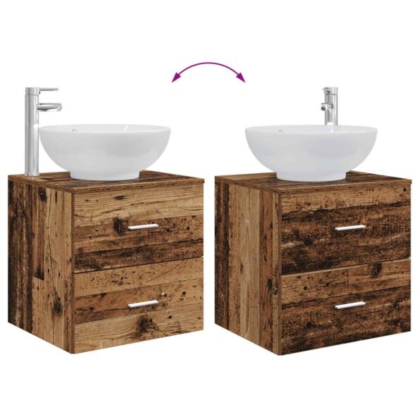 vidaXL Sada kúpeľňového nábytku 3 ks Staré drevo 49,5 x 44,5 x 65 cm – Obrázok 11
