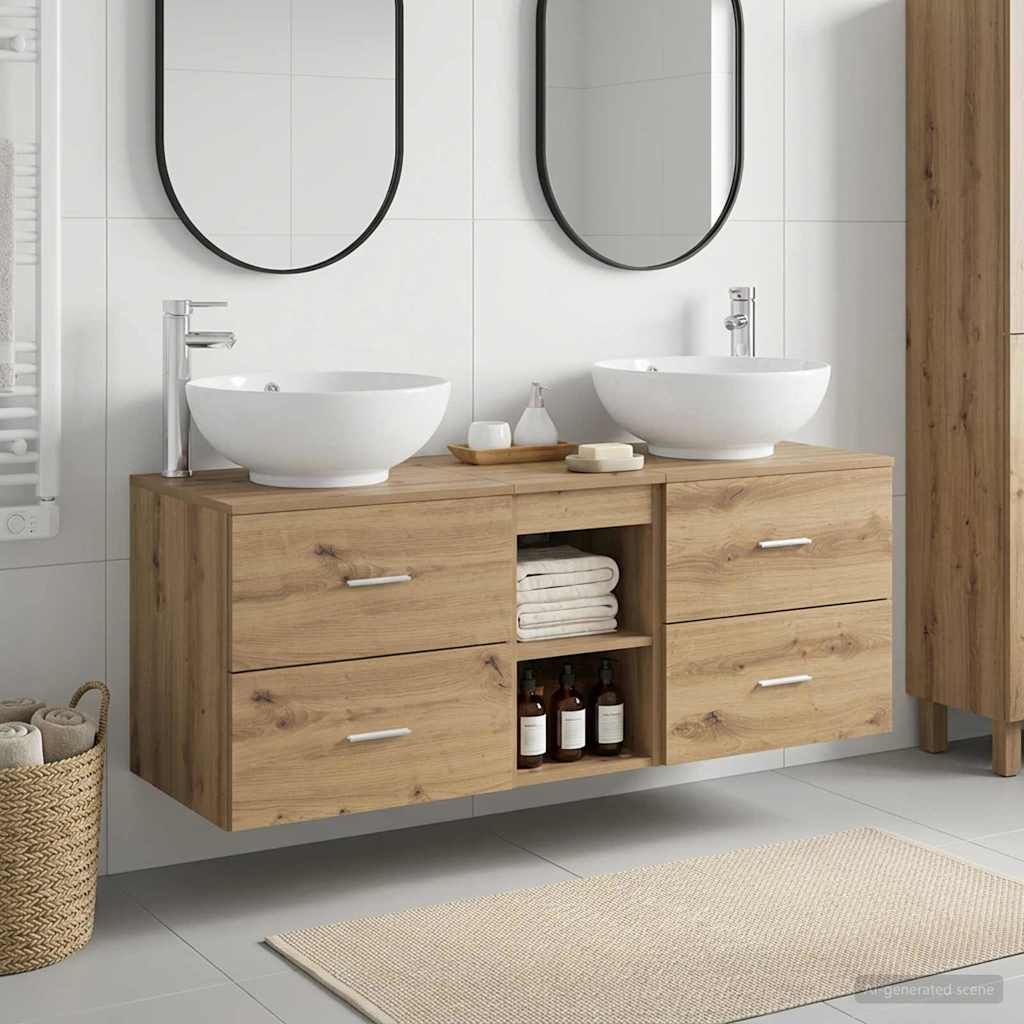 3405906_1.jpg vidaXL Sada kúpeľňového nábytku 3 ks Dub artisan 49,5 x 44,5 x 65 cm – Obrázok 1