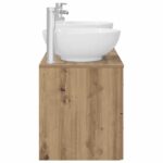 vidaXL Sada kúpeľňového nábytku 3 ks Dub artisan 49,5 x 44,5 x 65 cm – Obrázok 7