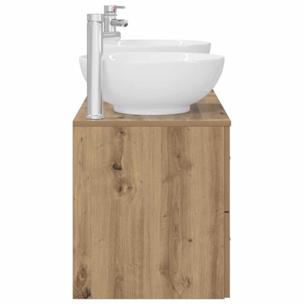 vidaXL Sada kúpeľňového nábytku 3 ks Dub artisan 49,5 x 44,5 x 65 cm – Obrázok 7