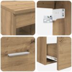 vidaXL Sada kúpeľňového nábytku 3 ks Dub artisan 49,5 x 44,5 x 65 cm – Obrázok 9