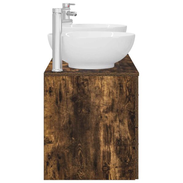 vidaXL Sada kúpeľňového nábytku 3 ks Dymový dub 49,5 x 44,5 x 65 cm – Obrázok 6