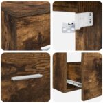 vidaXL Sada kúpeľňového nábytku 3 ks Dymový dub 49,5 x 44,5 x 65 cm – Obrázok 8