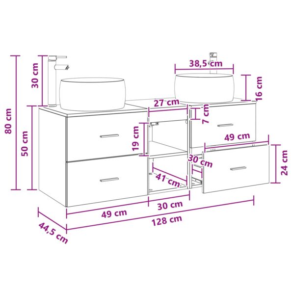 vidaXL Sada kúpeľňového nábytku 3 ks Biela 49,5 x 44,5 x 66 cm – Obrázok 13