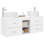 vidaXL Sada kúpeľňového nábytku 3 ks Biela 49,5 x 44,5 x 66 cm – Obrázok 3
