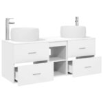 vidaXL Sada kúpeľňového nábytku 3 ks Biela 49,5 x 44,5 x 66 cm – Obrázok 4
