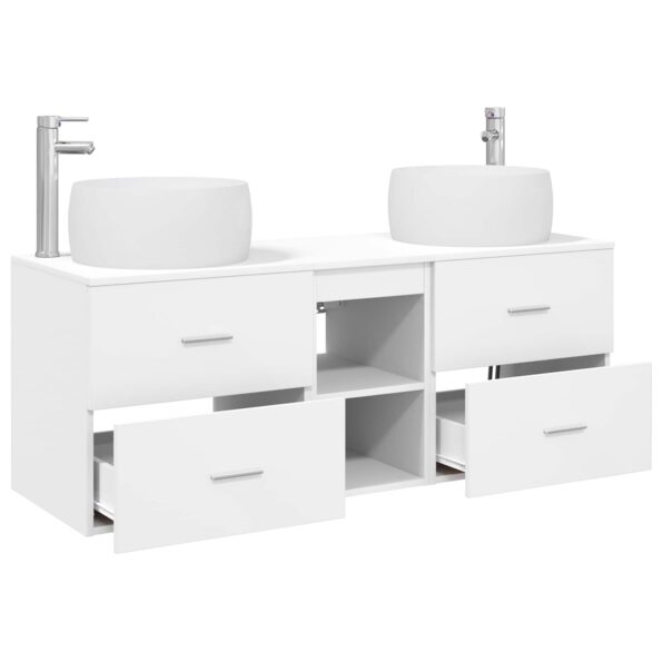 vidaXL Sada kúpeľňového nábytku 3 ks Biela 49,5 x 44,5 x 66 cm – Obrázok 4
