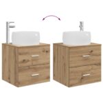 vidaXL Sada kúpeľňového nábytku 3 ks Dub artisan 49,5 x 44,5 x 66 cm – Obrázok 10