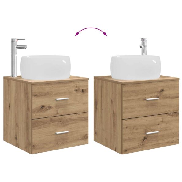 vidaXL Sada kúpeľňového nábytku 3 ks Dub artisan 49,5 x 44,5 x 66 cm – Obrázok 10