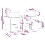 vidaXL Sada kúpeľňového nábytku 3 ks Dub artisan 49,5 x 44,5 x 66 cm – Obrázok 12