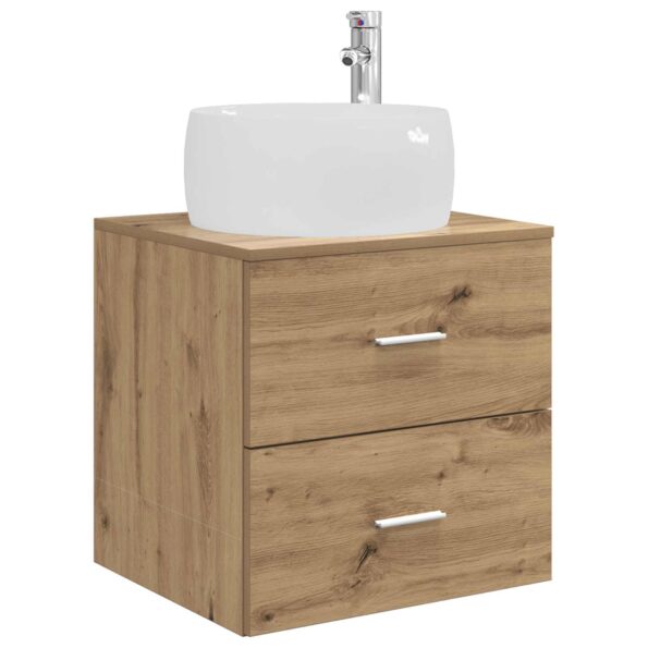 vidaXL Sada kúpeľňového nábytku 3 ks Dub artisan 49,5 x 44,5 x 66 cm – Obrázok 4