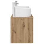 vidaXL Sada kúpeľňového nábytku 3 ks Dub artisan 49,5 x 44,5 x 66 cm – Obrázok 6