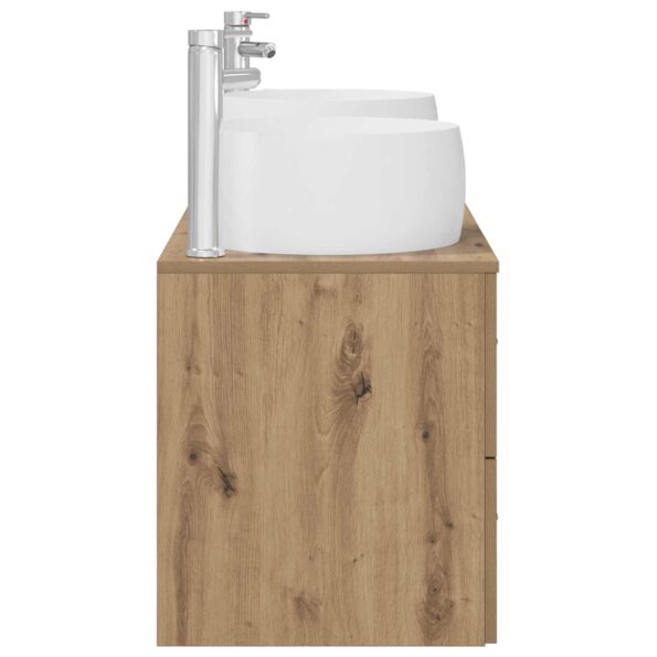 vidaXL Sada kúpeľňového nábytku 3 ks Dub artisan 49,5 x 44,5 x 66 cm – Obrázok 6
