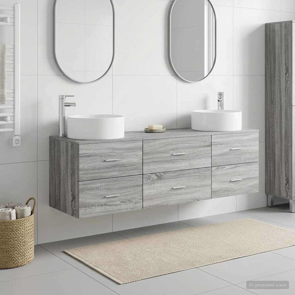 3405944_1.jpg vidaXL Sada kúpeľňového nábytku 3 ks Sivý Sonoma 49,5 x 44,5 x 65,5 cm – Obrázok 1