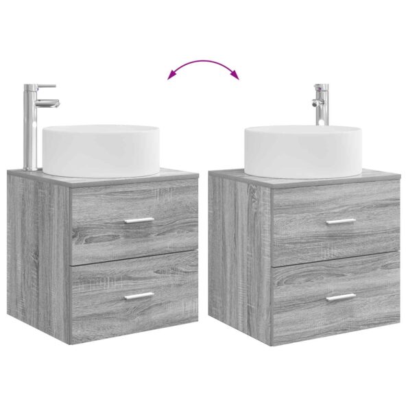vidaXL Sada kúpeľňového nábytku 3 ks Sivý Sonoma 49,5 x 44,5 x 65,5 cm – Obrázok 10