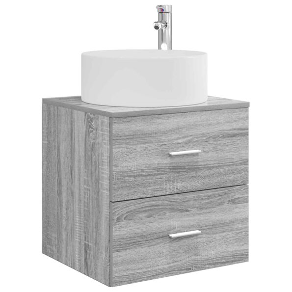vidaXL Sada kúpeľňového nábytku 3 ks Sivý Sonoma 49,5 x 44,5 x 65,5 cm – Obrázok 4
