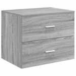 vidaXL Sada kúpeľňového nábytku 3 ks Sivý Sonoma 49,5 x 44,5 x 65,5 cm – Obrázok 5