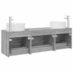 vidaXL Sada kúpeľňového nábytku 3 ks Sivý Sonoma 49,5 x 44,5 x 65,5 cm – Obrázok 7