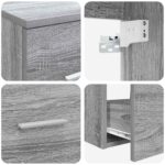 vidaXL Sada kúpeľňového nábytku 3 ks Sivý Sonoma 49,5 x 44,5 x 65,5 cm – Obrázok 8
