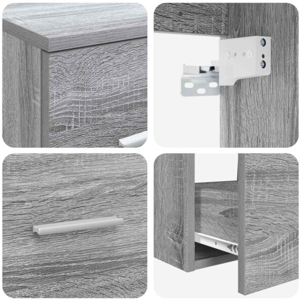 vidaXL Sada kúpeľňového nábytku 3 ks Sivý Sonoma 49,5 x 44,5 x 65,5 cm – Obrázok 8