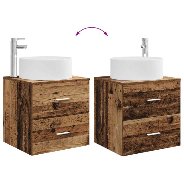 vidaXL Sada kúpeľňového nábytku 3 ks Staré drevo 49,5 x 44,5 x 65,5 cm – Obrázok 10
