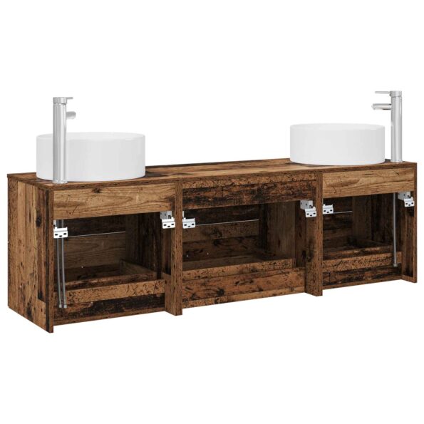 vidaXL Sada kúpeľňového nábytku 3 ks Staré drevo 49,5 x 44,5 x 65,5 cm – Obrázok 7