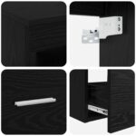 vidaXL Sada kúpeľňového nábytku 3 ks Čierna 49,5 x 44,5 x 65,5 cm – Obrázok 8
