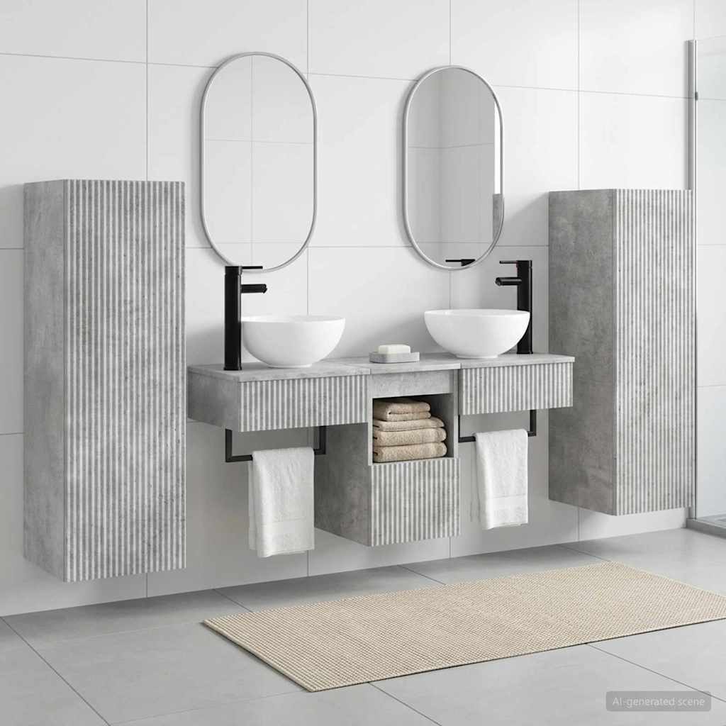 3405966_1.jpg vidaXL Sada kúpeľňového nábytku 5 ks Betónovo sivá 33 x 34,5 x 100 cm – Obrázok 1