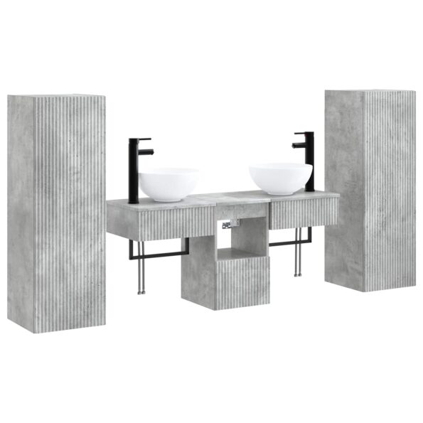 vidaXL Sada kúpeľňového nábytku 5 ks Betónovo sivá 33 x 34,5 x 100 cm – Obrázok 2