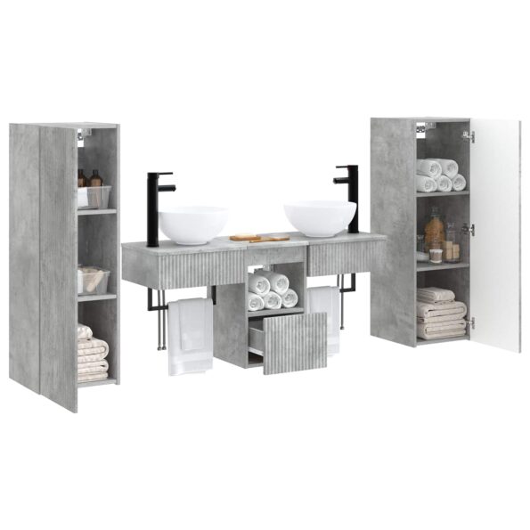 vidaXL Sada kúpeľňového nábytku 5 ks Betónovo sivá 33 x 34,5 x 100 cm – Obrázok 3