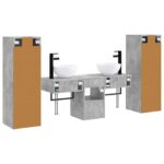 vidaXL Sada kúpeľňového nábytku 5 ks Betónovo sivá 33 x 34,5 x 100 cm – Obrázok 7