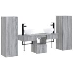 vidaXL Sada kúpeľňového nábytku 5 ks Sivý Sonoma 33 x 34,5 x 100 cm – Obrázok 2