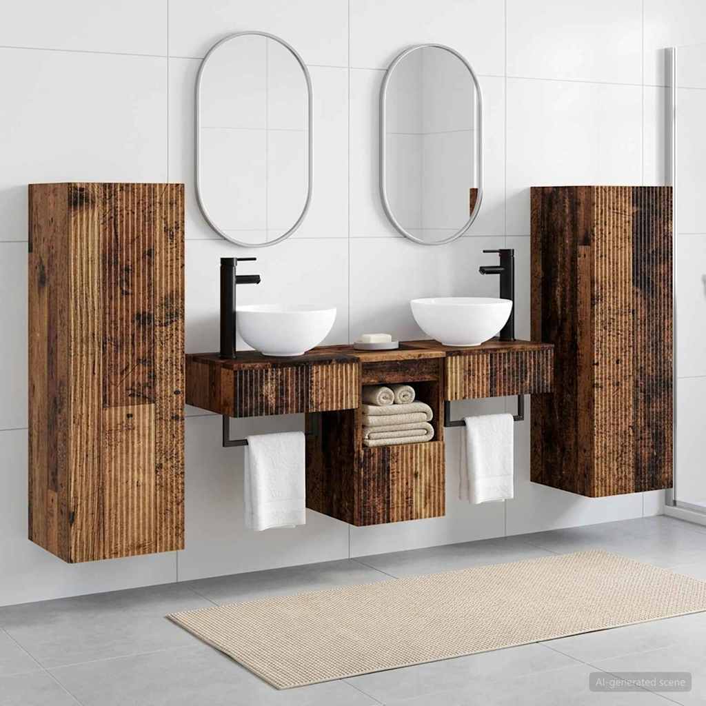 3405971_1.jpg vidaXL Sada kúpeľňového nábytku 5 ks Staré drevo 33 x 34,5 x 100 cm – Obrázok 1