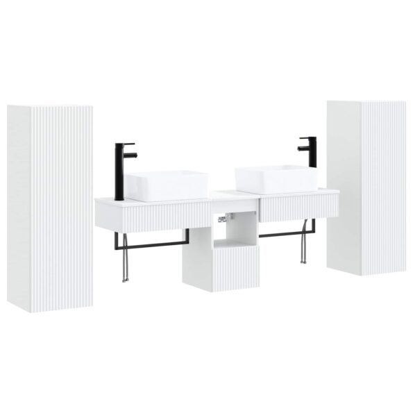 vidaXL Sada kúpeľňového nábytku 5 ks Biela 33 x 34,5 x 100 cm – Obrázok 2