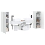 vidaXL Sada kúpeľňového nábytku 5 ks Biela 33 x 34,5 x 100 cm – Obrázok 3