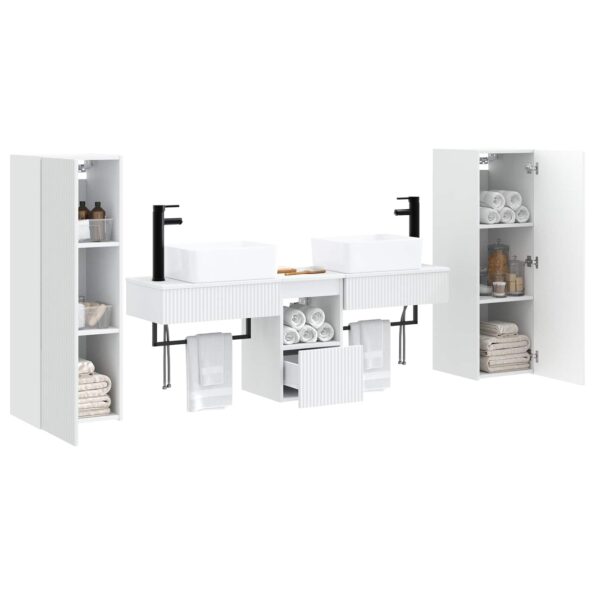 vidaXL Sada kúpeľňového nábytku 5 ks Biela 33 x 34,5 x 100 cm – Obrázok 3