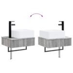 vidaXL Sada kúpeľňového nábytku 5 ks Sivý Sonoma 33 x 34,5 x 100 cm – Obrázok 10