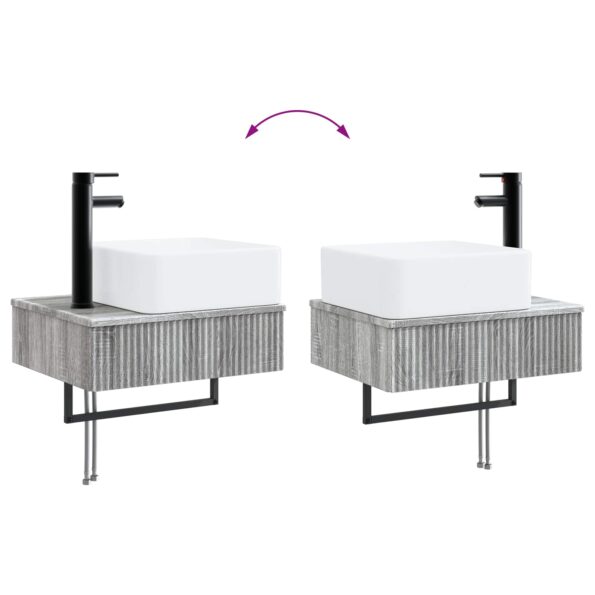 vidaXL Sada kúpeľňového nábytku 5 ks Sivý Sonoma 33 x 34,5 x 100 cm – Obrázok 10