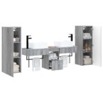 vidaXL Sada kúpeľňového nábytku 5 ks Sivý Sonoma 33 x 34,5 x 100 cm – Obrázok 3