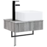 vidaXL Sada kúpeľňového nábytku 5 ks Sivý Sonoma 33 x 34,5 x 100 cm – Obrázok 4