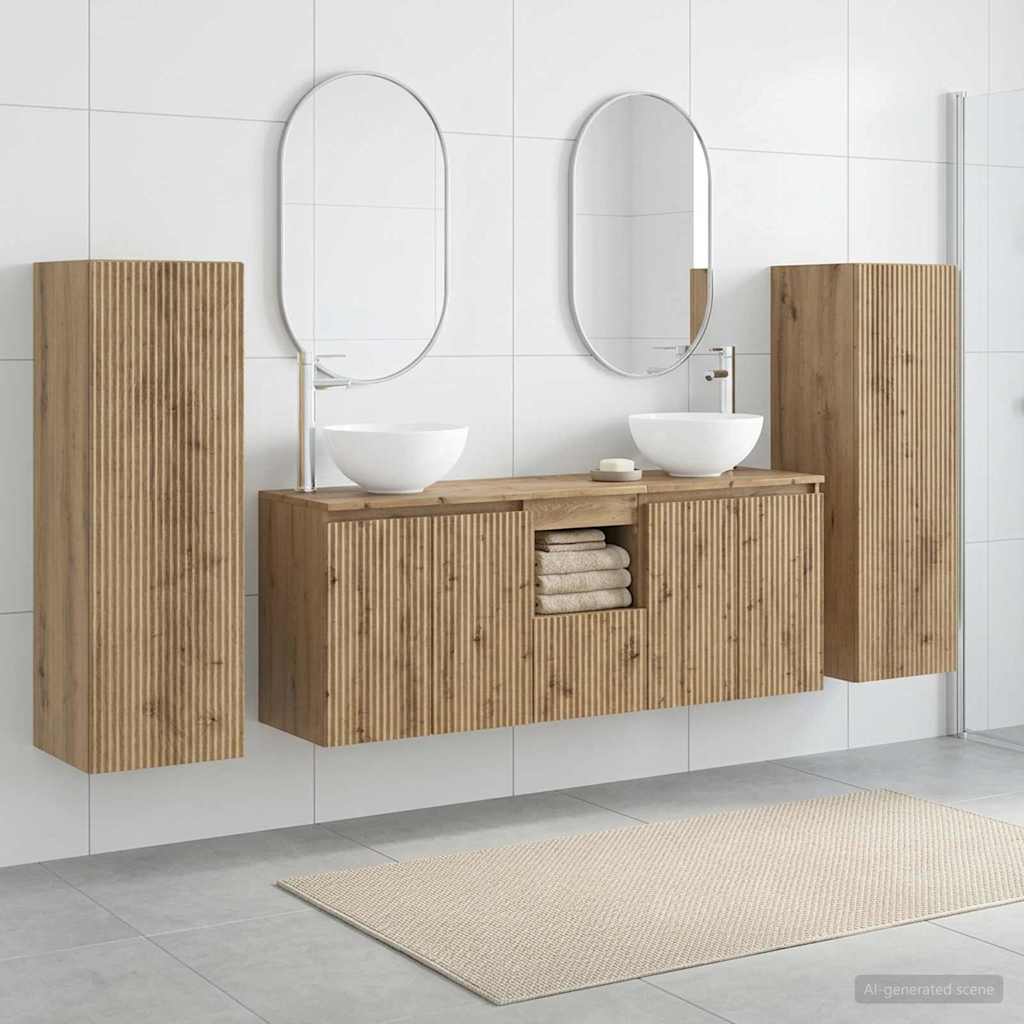 3405992_1.jpg vidaXL Sada kúpeľňového nábytku 5 ks Dub artisan 33 x 34,5 x 100 cm – Obrázok 1