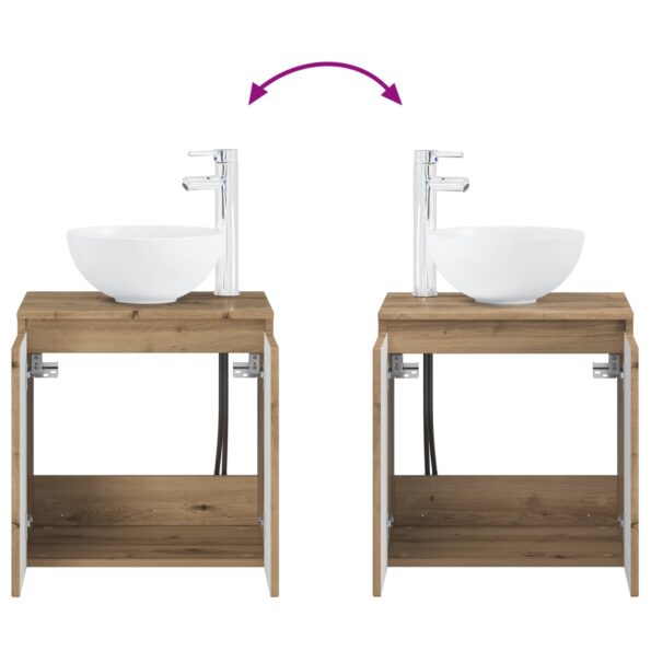 vidaXL Sada kúpeľňového nábytku 5 ks Dub artisan 33 x 34,5 x 100 cm – Obrázok 10