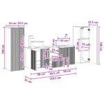 vidaXL Sada kúpeľňového nábytku 5 ks Dub artisan 33 x 34,5 x 100 cm – Obrázok 13