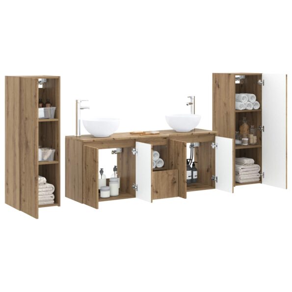 vidaXL Sada kúpeľňového nábytku 5 ks Dub artisan 33 x 34,5 x 100 cm – Obrázok 3