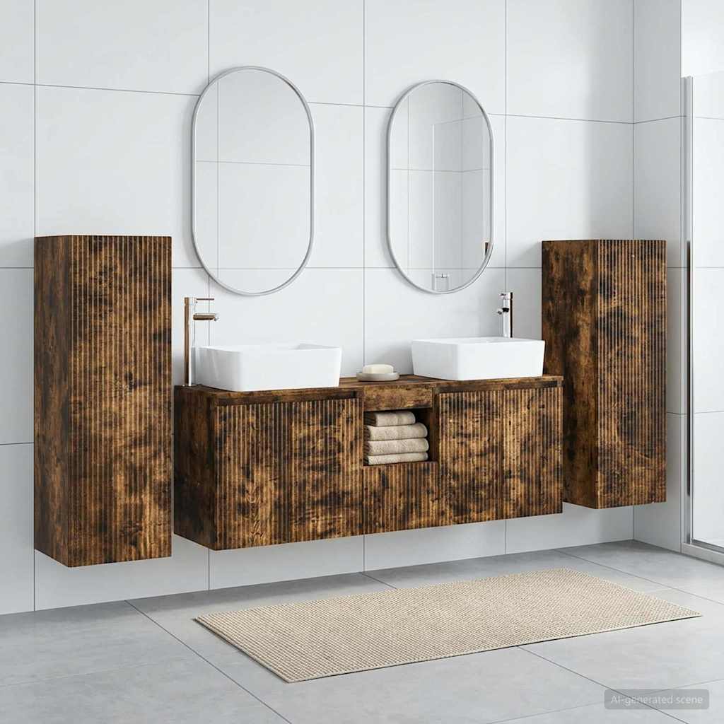 3405998_1.jpg vidaXL Sada kúpeľňového nábytku 5 ks Dymový dub 33 x 34,5 x 100 cm – Obrázok 1