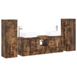 vidaXL Sada kúpeľňového nábytku 5 ks Dymový dub 33 x 34,5 x 100 cm – Obrázok 2