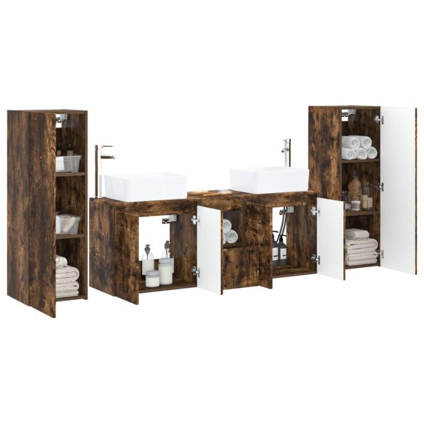vidaXL Sada kúpeľňového nábytku 5 ks Dymový dub 33 x 34,5 x 100 cm – Obrázok 3