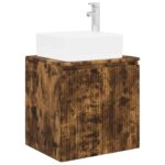 vidaXL Sada kúpeľňového nábytku 5 ks Dymový dub 33 x 34,5 x 100 cm – Obrázok 4
