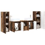 vidaXL Sada kúpeľňového nábytku 5 ks Staré drevo 33 x 34,5 x 100 cm – Obrázok 3