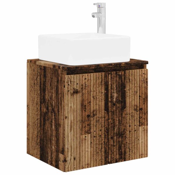 vidaXL Sada kúpeľňového nábytku 5 ks Staré drevo 33 x 34,5 x 100 cm – Obrázok 4